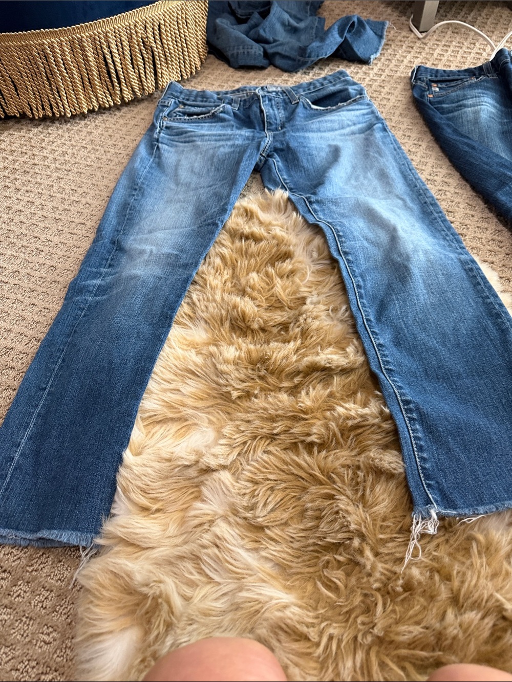 AG Adriano Goldschmied Blue Boot Cut Jeans